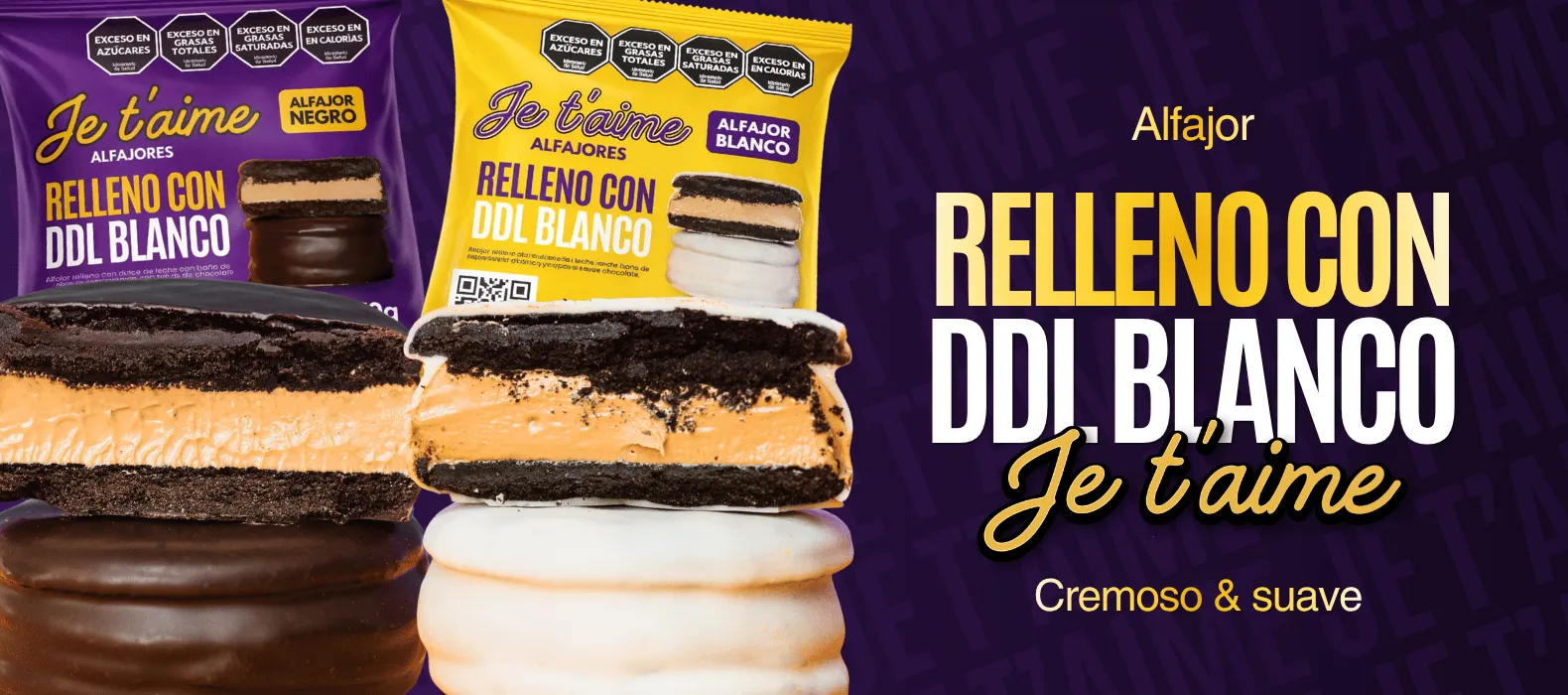 Relleno DDL Blanco: alfajor relleno de dulce de leche blanco